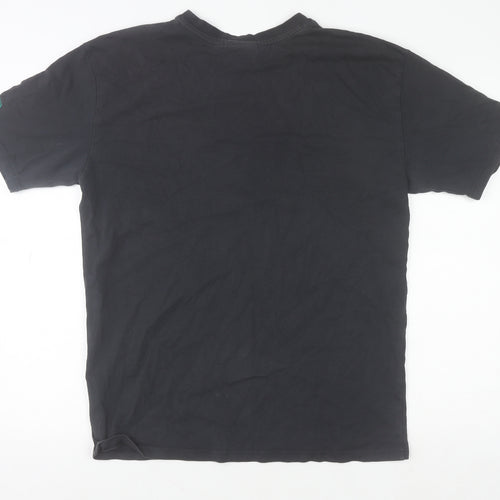 New Era Men's Black Los Angeles Graphic Cotton T-Shirt M