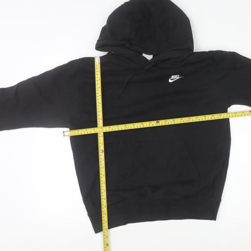 Nike Men's Black Pullover Hoodie with Logo Tape Size S