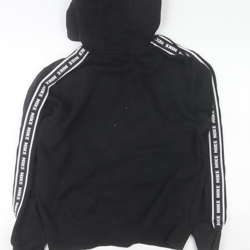 Nike Men's Black Pullover Hoodie with Logo Tape Size S