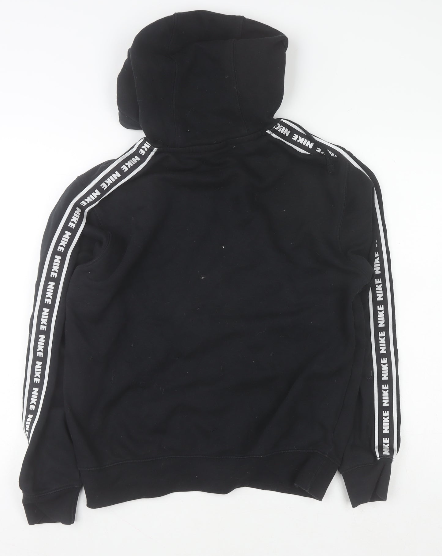 Nike Men's Black Pullover Hoodie with Logo Tape Size S