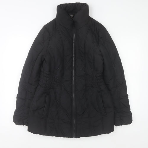 Moda at George Women Black Quilted Puffer Jacket Size 10