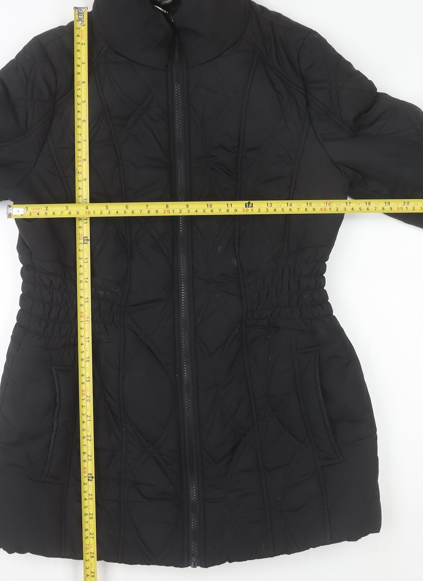 Moda at George Women Black Quilted Puffer Jacket Size 10