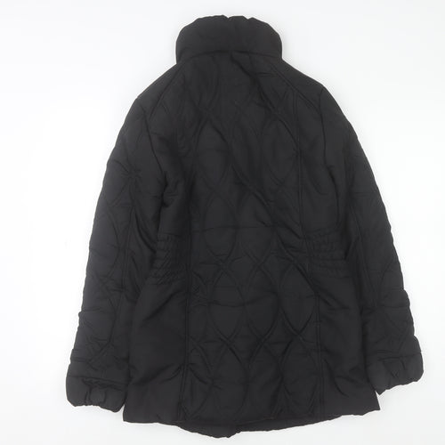 Moda at George Women Black Quilted Puffer Jacket Size 10