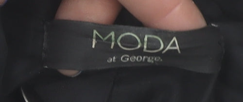 Moda at George Women Black Quilted Puffer Jacket Size 10