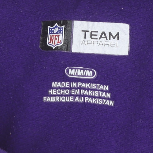 NFL Team Apparel Women Purple Yellow Hoodie Size M Cotton Blend