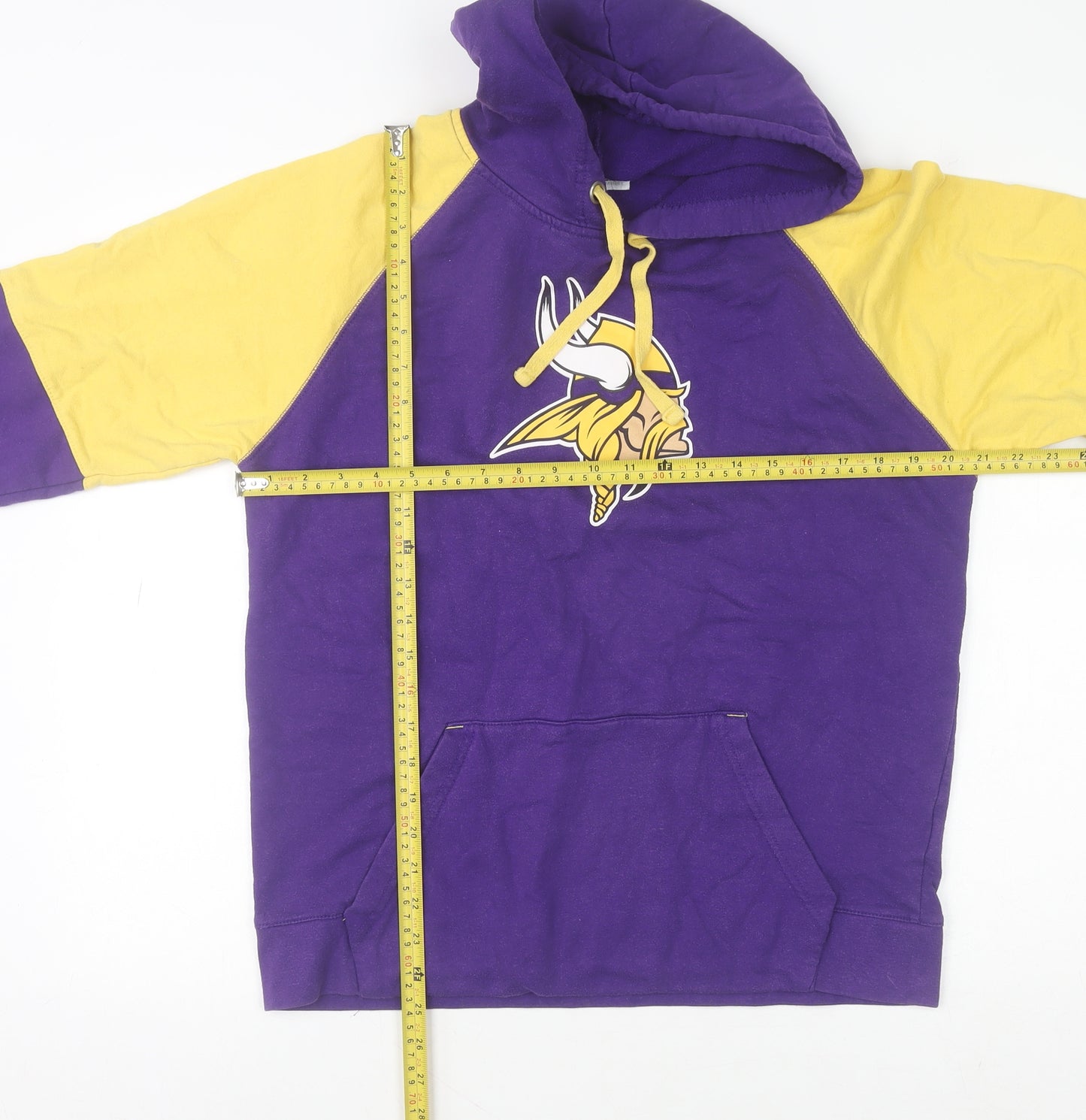 NFL Team Apparel Women Purple Yellow Hoodie Size M Cotton Blend