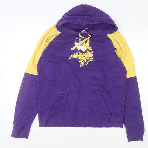 NFL Team Apparel Women Purple Yellow Hoodie Size M Cotton Blend