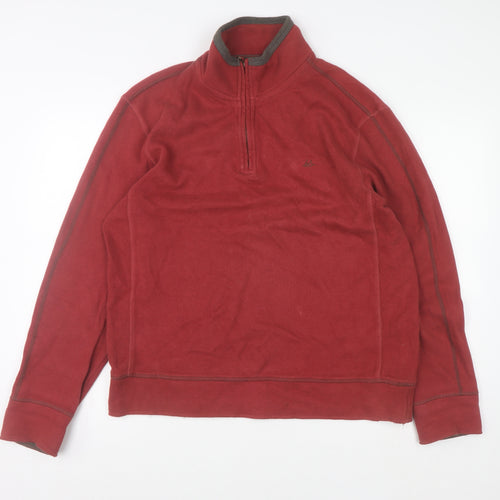 Mantaray Men's Red 1/4 Zip Cotton Sweatshirt Size M
