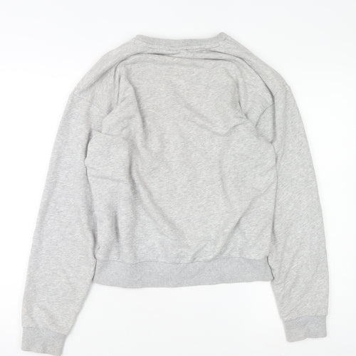 Puma Womens Grey Crew Neck Pullover Sweatshirt Size 10