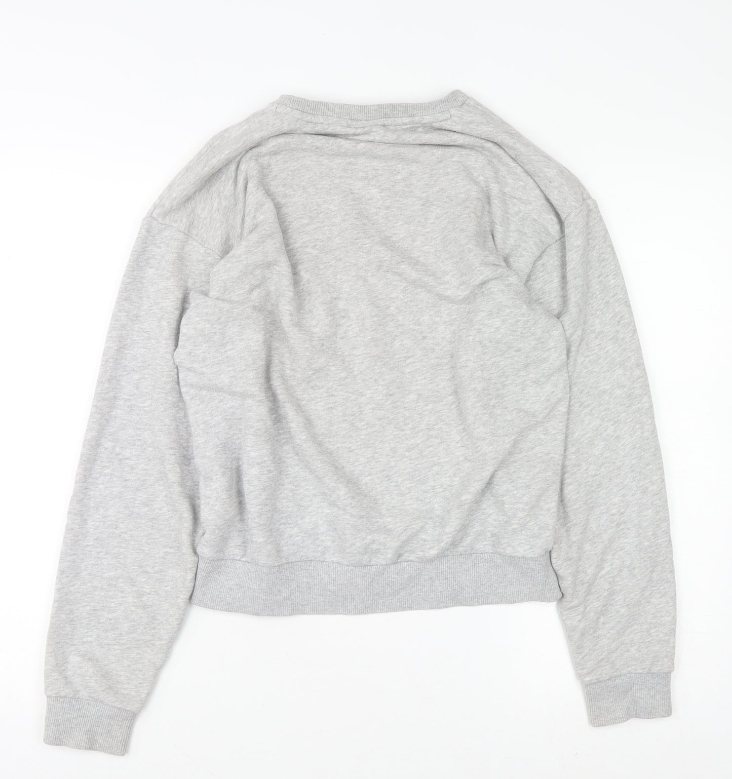 Puma Womens Grey Crew Neck Pullover Sweatshirt Size 10