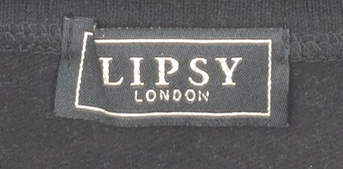 Lipsy Women Black Long Sleeve Pullover Sweatshirt Size 14/16