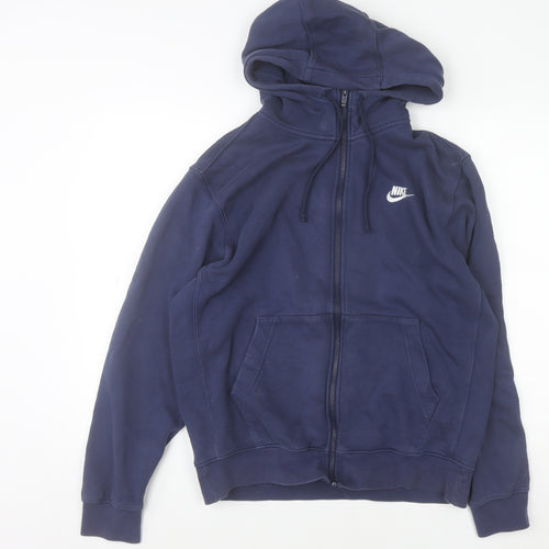 Nike Men's Navy Full Zip Hoodie Sweatshirt Size M