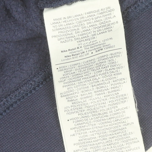 Nike Men's Navy Full Zip Hoodie Sweatshirt Size M