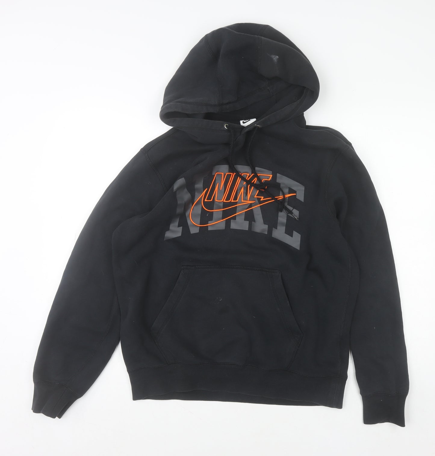 Nike Men's Black Pullover Hoodie S Graphic Logo Fleece Sweatshirt