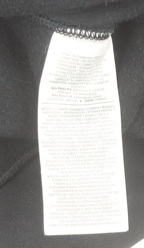 Nike Men's Black Pullover Hoodie S Graphic Logo Fleece Sweatshirt
