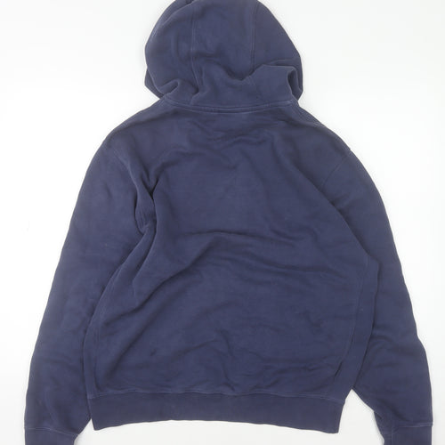 Nike Men’s Blue Pullover Hoodie M Logo Fleece Sweatshirt