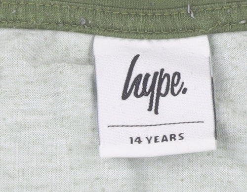 Hype Boys Green Graphic Print Short Sleeve T-Shirt 14 Years