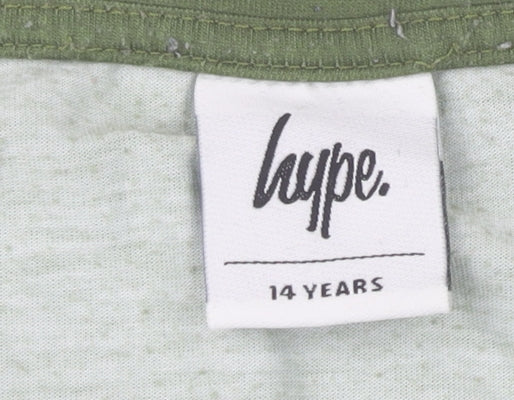 Hype Boys Green Graphic Print Short Sleeve T-Shirt 14 Years