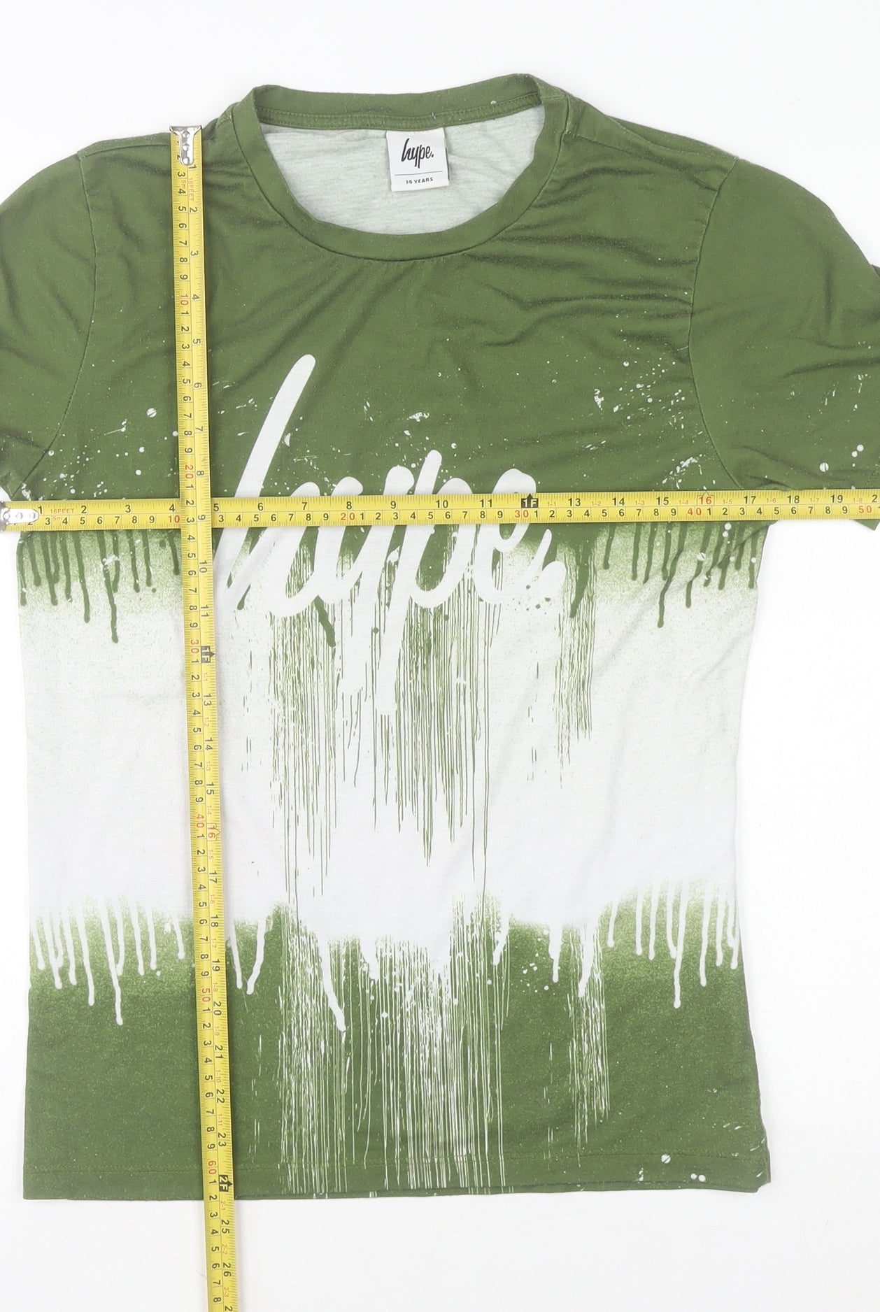 Hype Boys Green Graphic Print Short Sleeve T-Shirt 14 Years