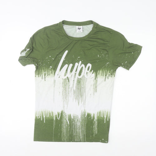 Hype Boys Green Graphic Print Short Sleeve T-Shirt 14 Years