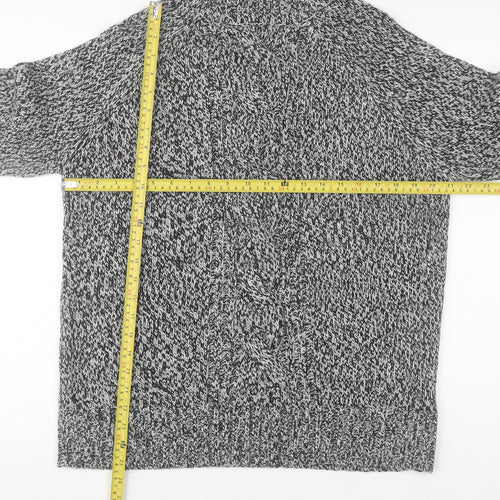 E-vie Women’s Grey Roll Neck Chunky Knit Pullover Jumper Size 18-20