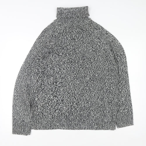 E-vie Women’s Grey Roll Neck Chunky Knit Pullover Jumper Size 18-20