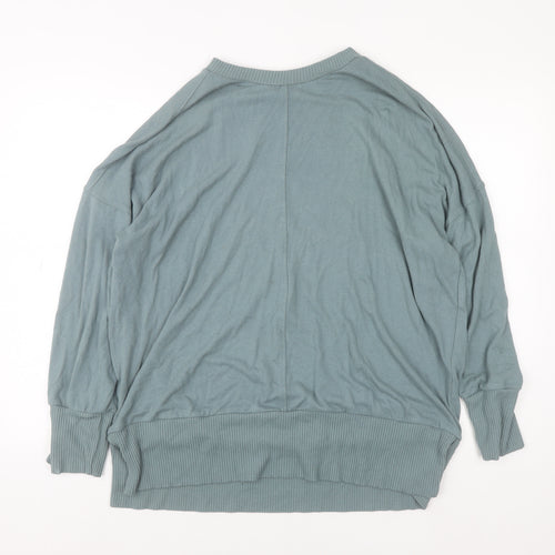 Next Women Blue XL Pullover Sweatshirt Relaxed Fit Viscose Blend
