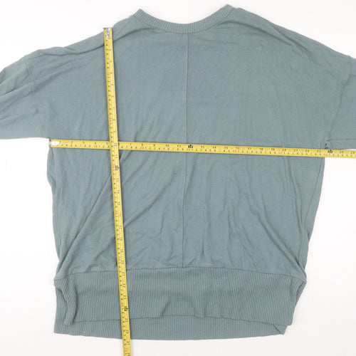 Next Women Blue XL Pullover Sweatshirt Relaxed Fit Viscose Blend