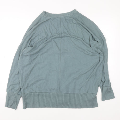 Next Women Blue XL Pullover Sweatshirt Relaxed Fit Viscose Blend
