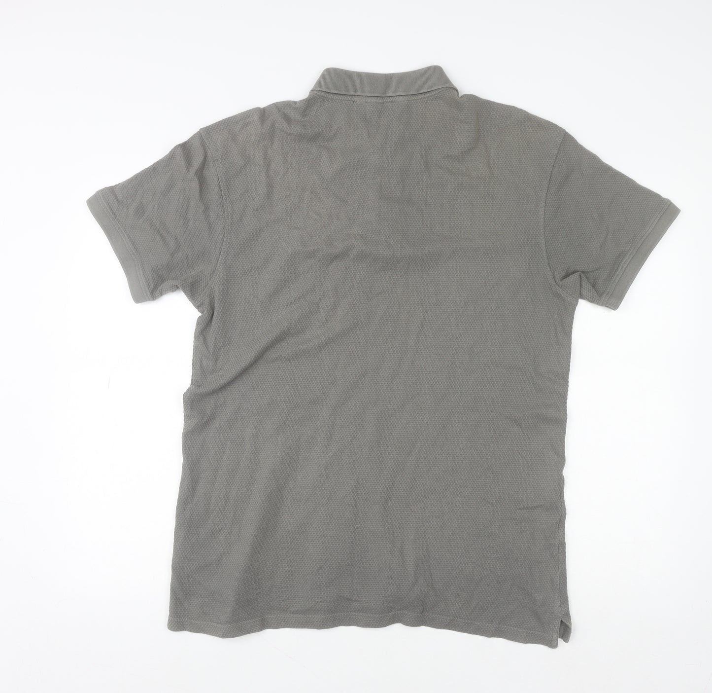 Brasher Mens Grey Cotton Outdoor Polo Shirt Size M Regular Fit