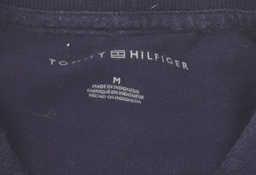 Tommy Hilfiger Men's Blue White Striped Slim Fit Polo Shirt M
