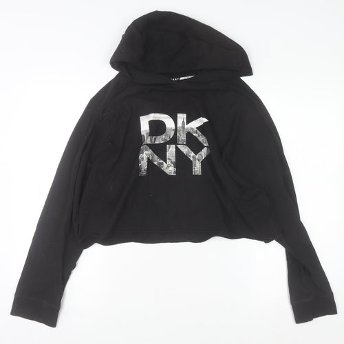 DKNY Sport Women's Black Medium Pullover Hoodie 100% Cotton