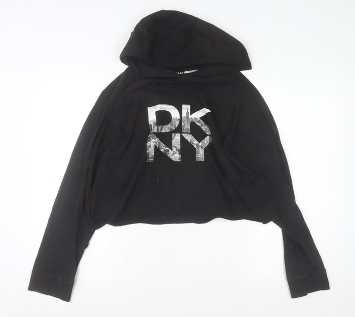 DKNY Sport Women's Black Medium Pullover Hoodie 100% Cotton