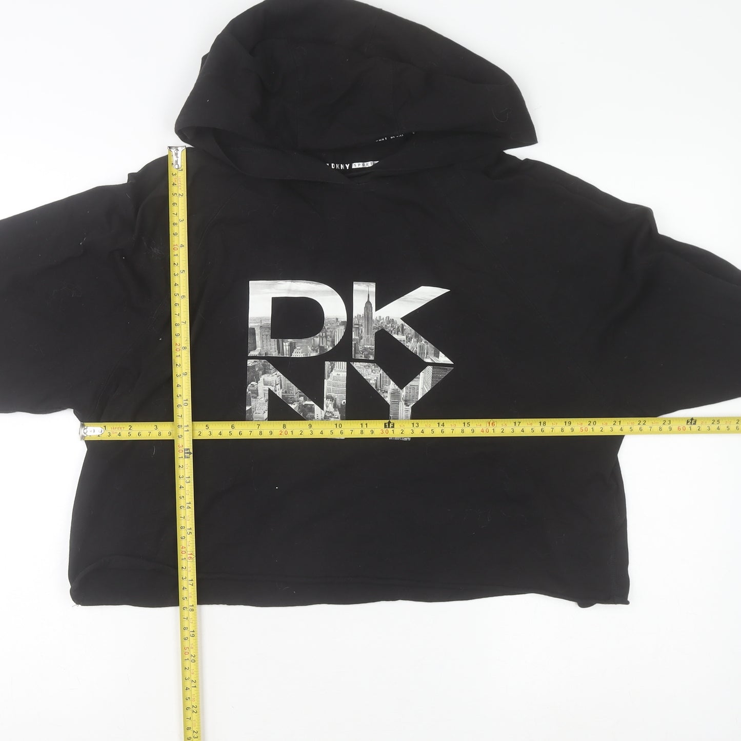 DKNY Sport Women's Black Medium Pullover Hoodie 100% Cotton
