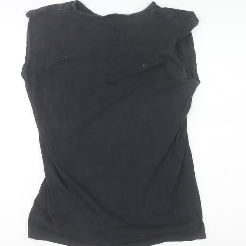 Lee Mens Black Sleeveless Crew Neck Vintage Cotton T-Shirt M