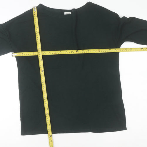 Jacqueline de Yong Women's Black Boat Neck Lightweight Pullover Jumper Size S