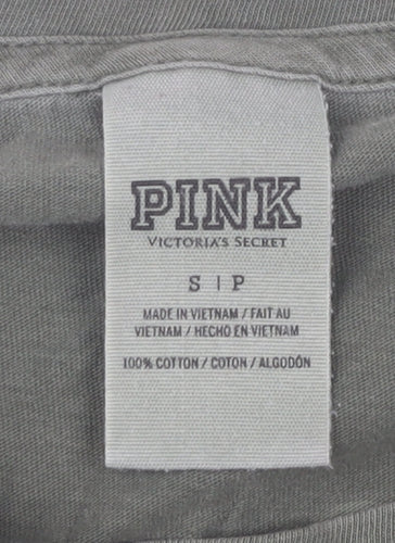 Victoria's Secret Pink Unisex Green Long Sleeve Pullover Sweatshirt S