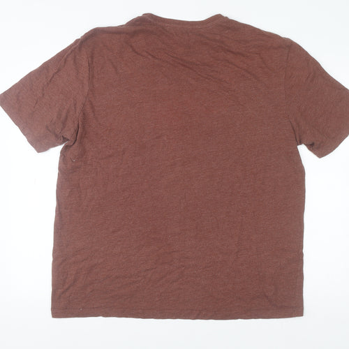 Easy Men’s Brown Bronx Graphic T-Shirt XL Crew Neck Short Sleeve