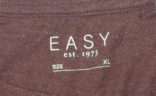 Easy Men’s Brown Bronx Graphic T-Shirt XL Crew Neck Short Sleeve