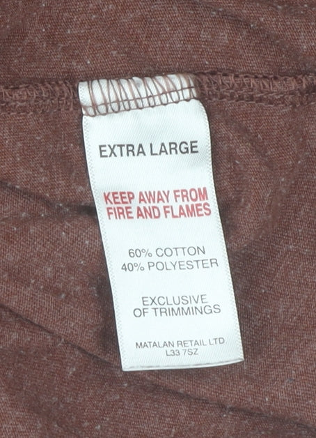 Easy Men’s Brown Bronx Graphic T-Shirt XL Crew Neck Short Sleeve