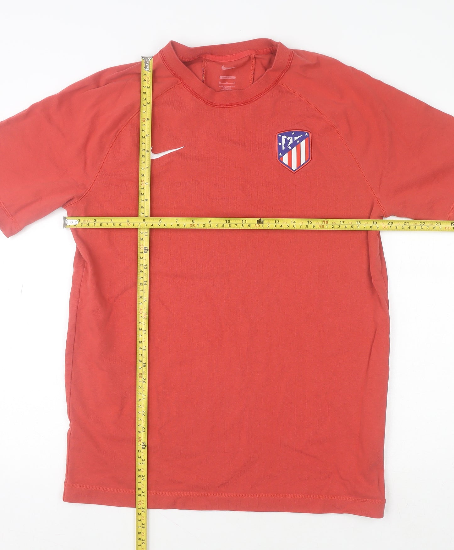 Nike Men’s Red Atlético de Madrid Loose Fit Cotton T-Shirt M