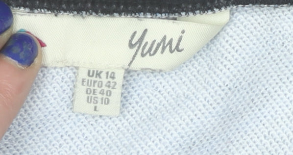 Yumi Womens Multicoloured UK 14 Landscape Print Pullover Sweatshirt