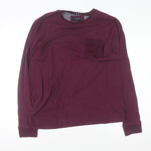 Ted Baker Men’s Red Cotton Crew Neck Long Sleeve Sweatshirt Size M