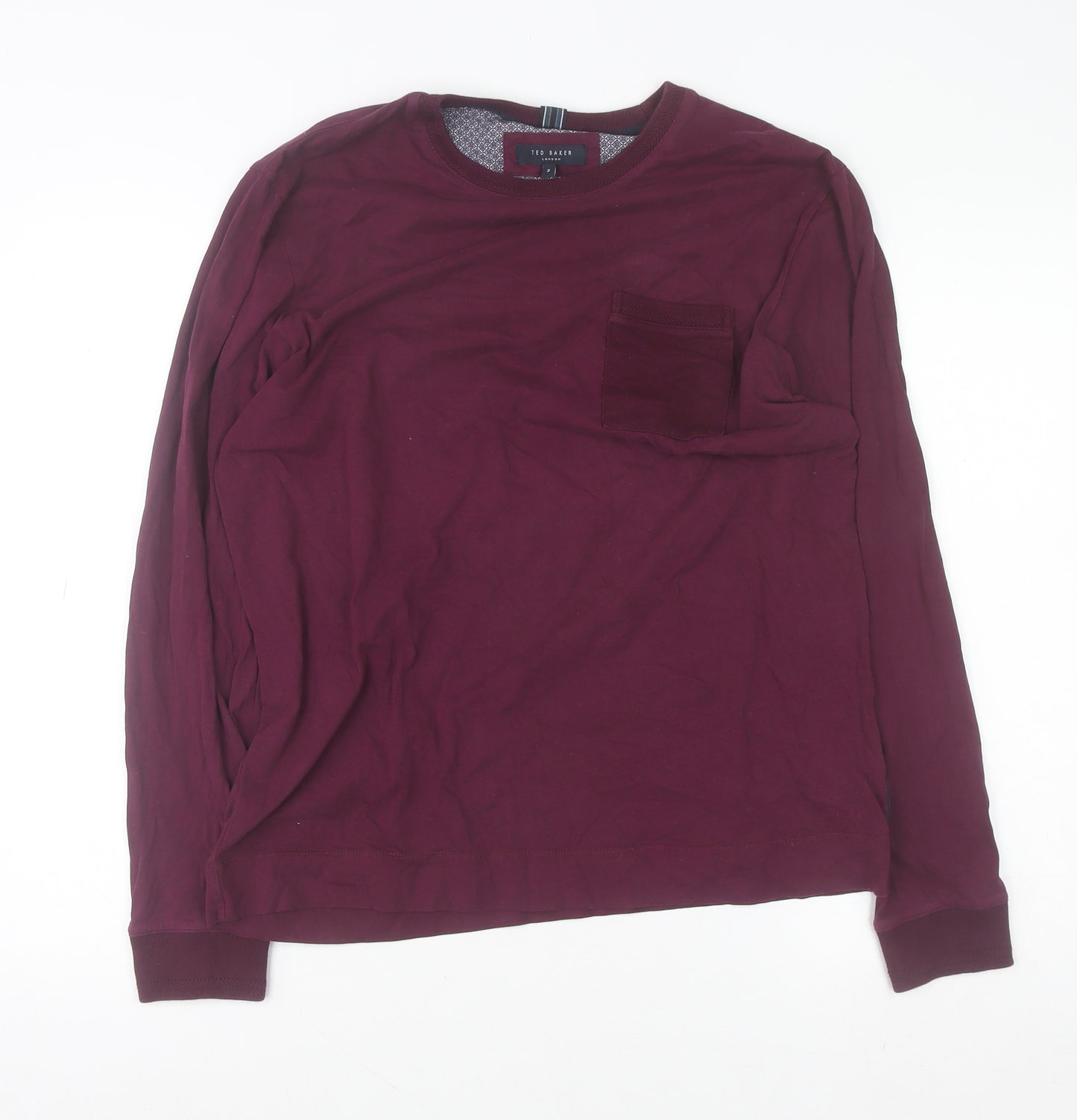Ted Baker Men’s Red Cotton Crew Neck Long Sleeve Sweatshirt Size M