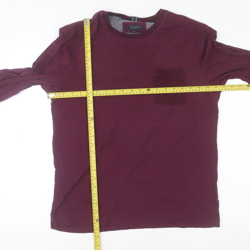 Ted Baker Men’s Red Cotton Crew Neck Long Sleeve Sweatshirt Size M