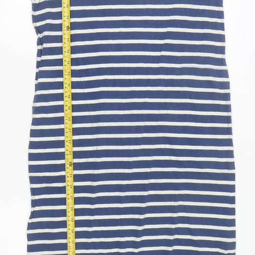Seasalt Cornwall Women Blue Striped T-Shirt Dress Size 10