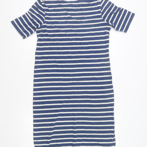 Seasalt Cornwall Women Blue Striped T-Shirt Dress Size 10