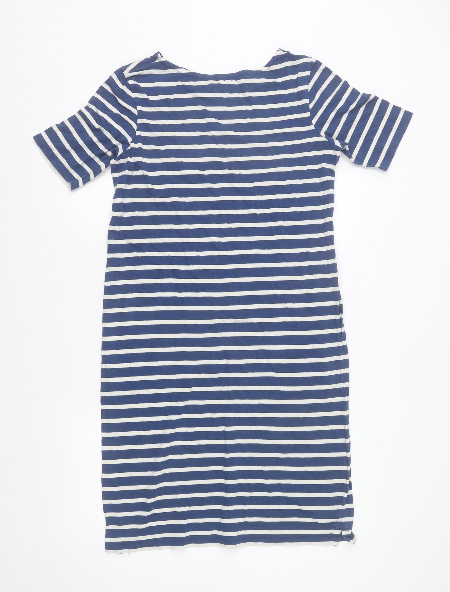Seasalt Cornwall Women Blue Striped T-Shirt Dress Size 10