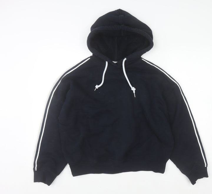 Marks and Spencer Womens Navy Pullover Hoodie Medium Cotton