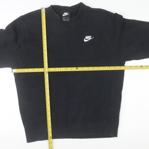 Nike Men's Black Crew Neck Fleece Sweatshirt Size S Regular Fit